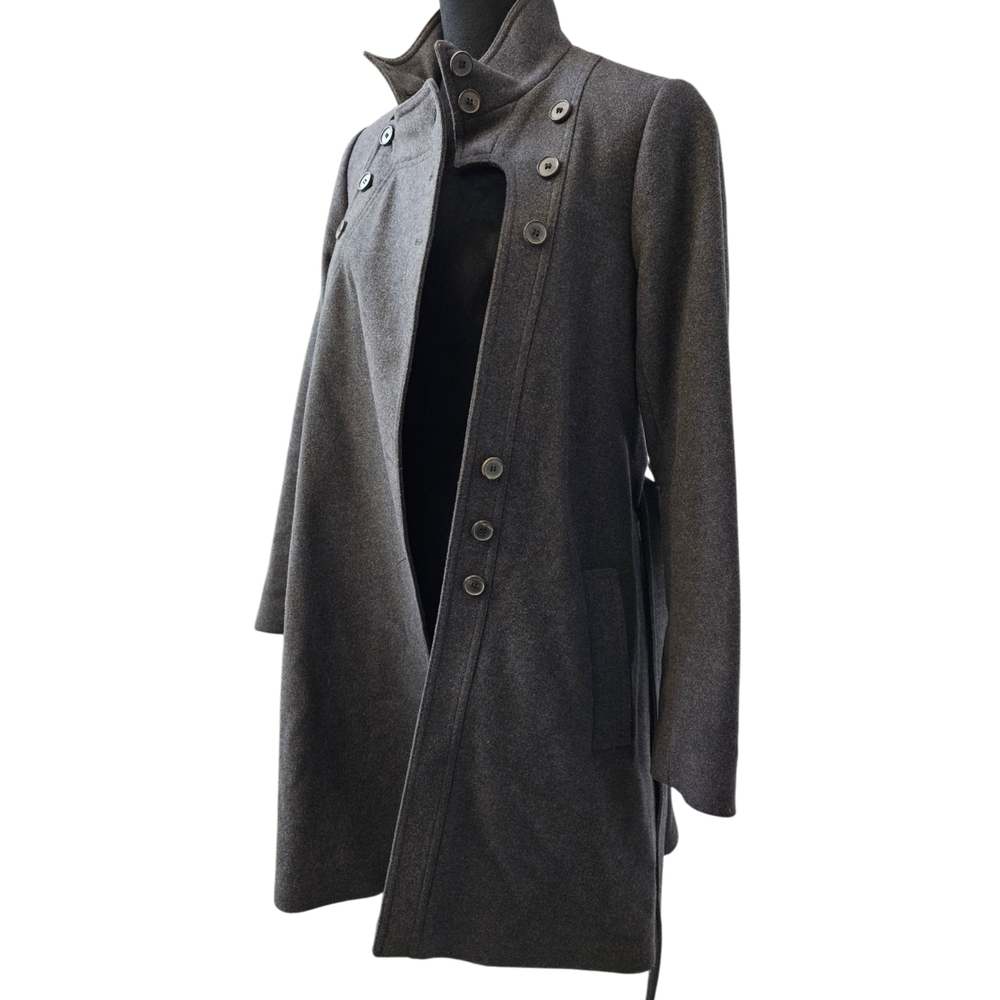 AllSaints Spitafields Elegant Grey Women's Coat-Size 6